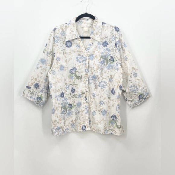 Vintage CARROLL REED Floral Shirt - Picture 2 of 4
